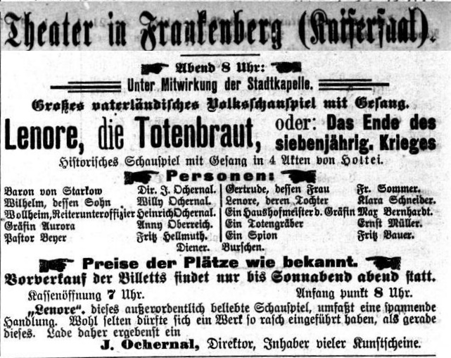 1905 Frankenberger Tageblatt 25.11.