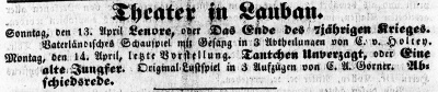 1856 Wchentlicher Anzeiger fr die Knigl. Preuss. Kreisstadt Lauban und ihre Umgegend 12.04.