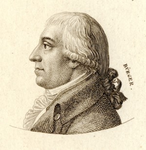 Gottfried August Bürger, Stammbuchblatt Göttingen,Ernst Ludwig Riepenhausen