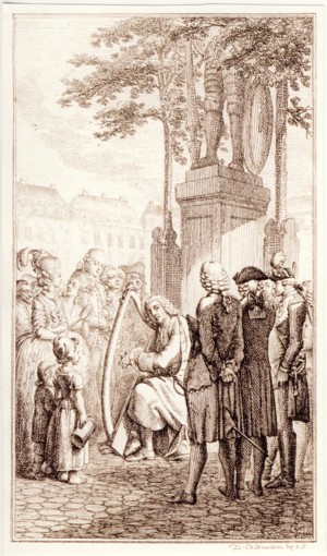 Gottfried August Bürger, Frontispiz Gedichte 1778,Daniel Chodowiecki   