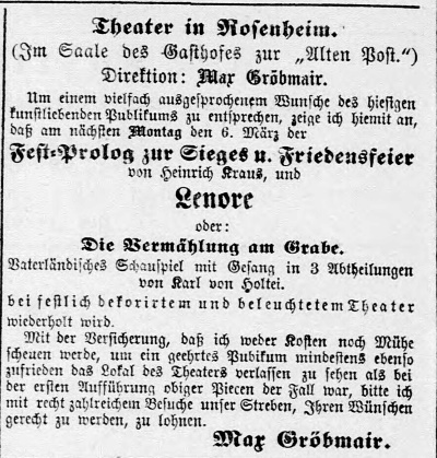 1871 Rosenheimer Anzeiger 05.03.