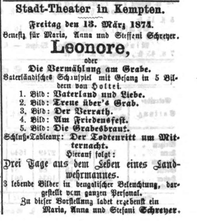 1874 Tag- und Anzeigeblatt fr Kempten und das Allgu 13.03.