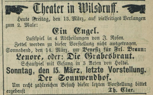 1874 Wochenblatt fr Wilsdruff, Tharandt, Nossen, Siebenlehn und Umgegenden  13.03.