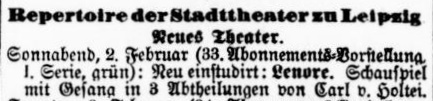 1878 Leipziger Tageblatt und Anzeiger 01.02.
